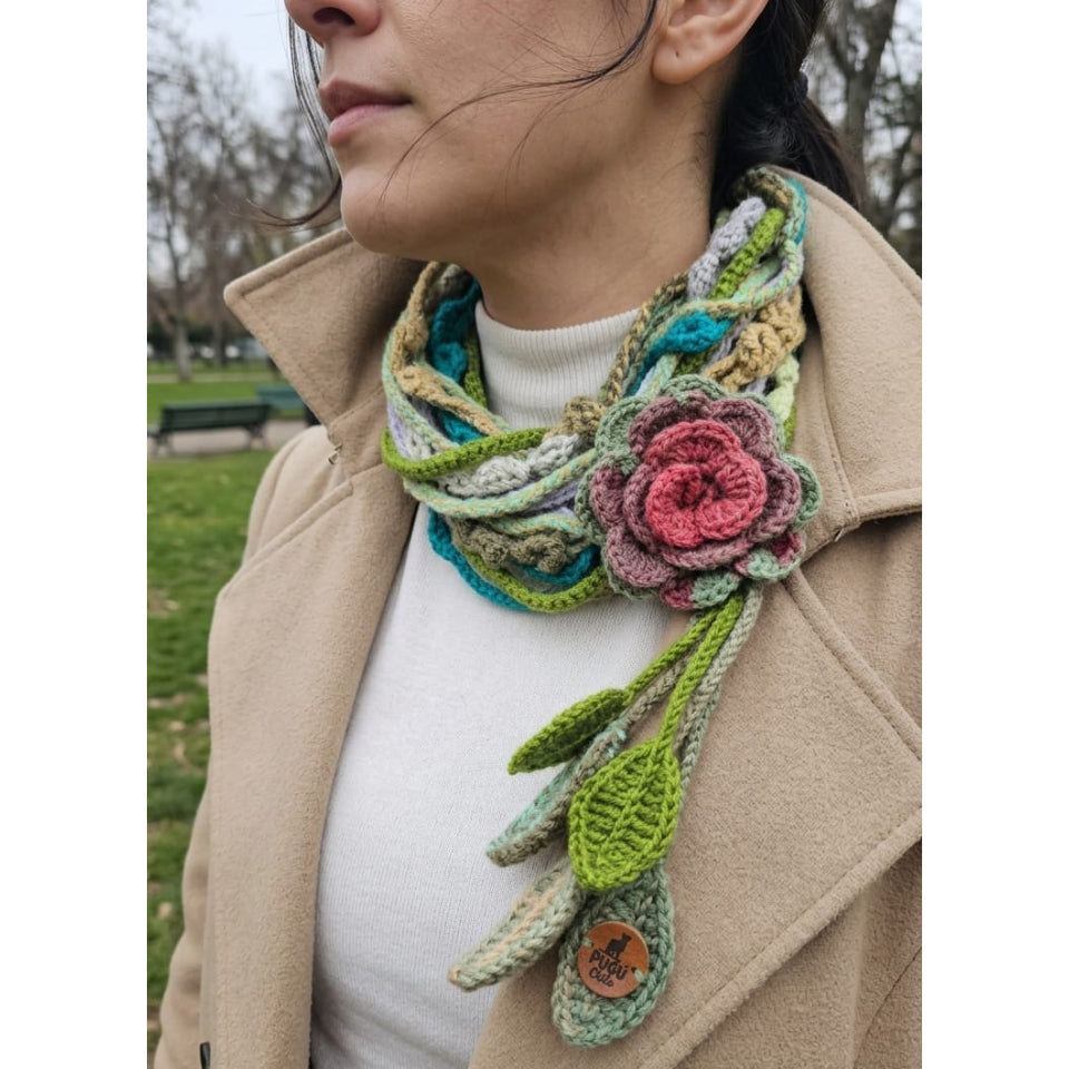 Bufanda Multicolor Turquesa Glaciar