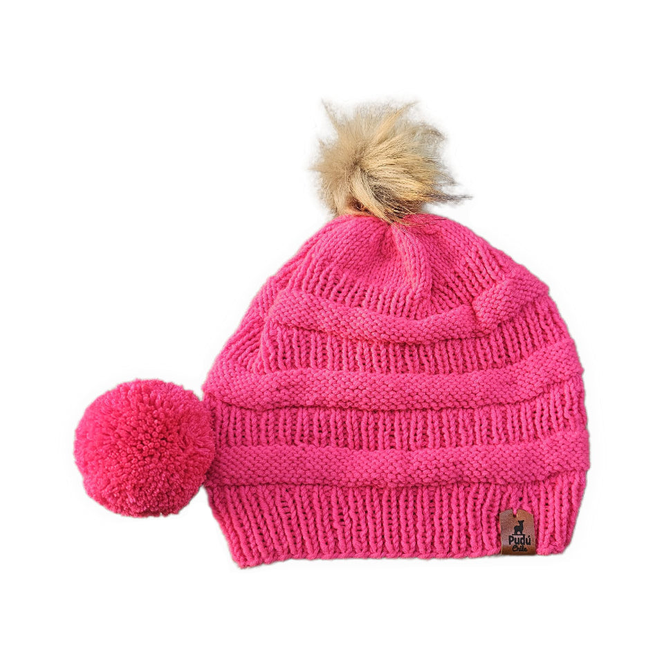 Gorro de Lana Rosa Pastel