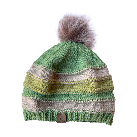 Gorro Huemul Bicolor Verde Musgo