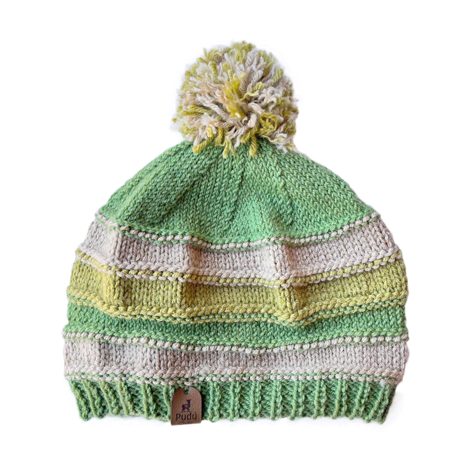 Gorro Huemul Bicolor Verde Musgo