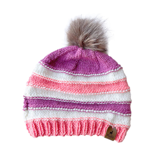 Gorro Huemul Bicolor Rosado