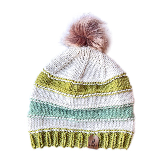 Gorro Huemul Bicolor Verde Limón