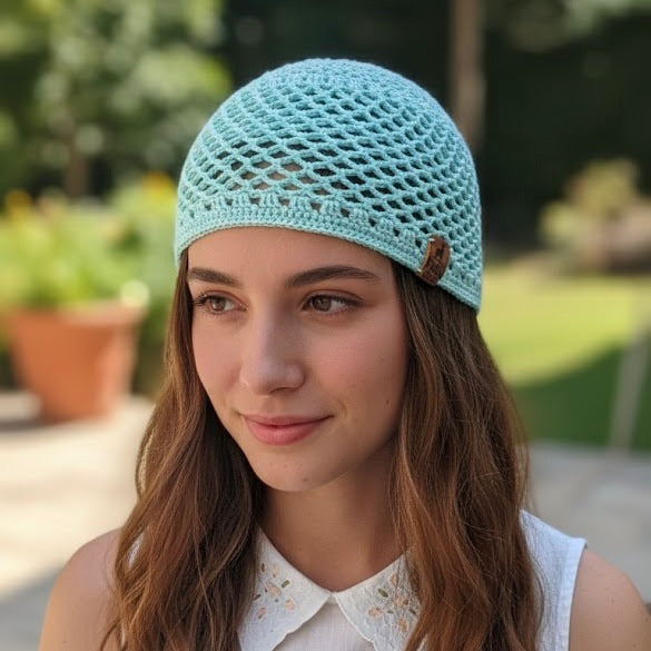 Mesh Hat Girasol Turquesa