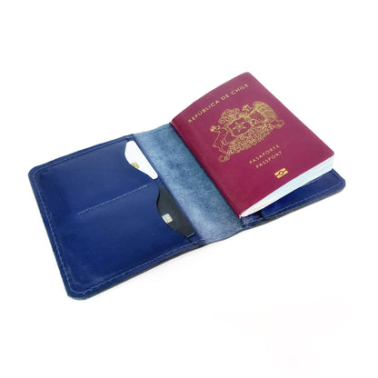 Porta Pasaporte Azul