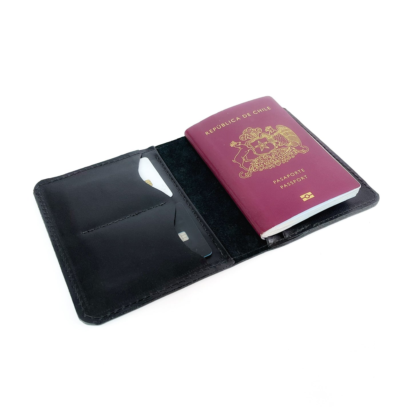 Porta Pasaporte Negro