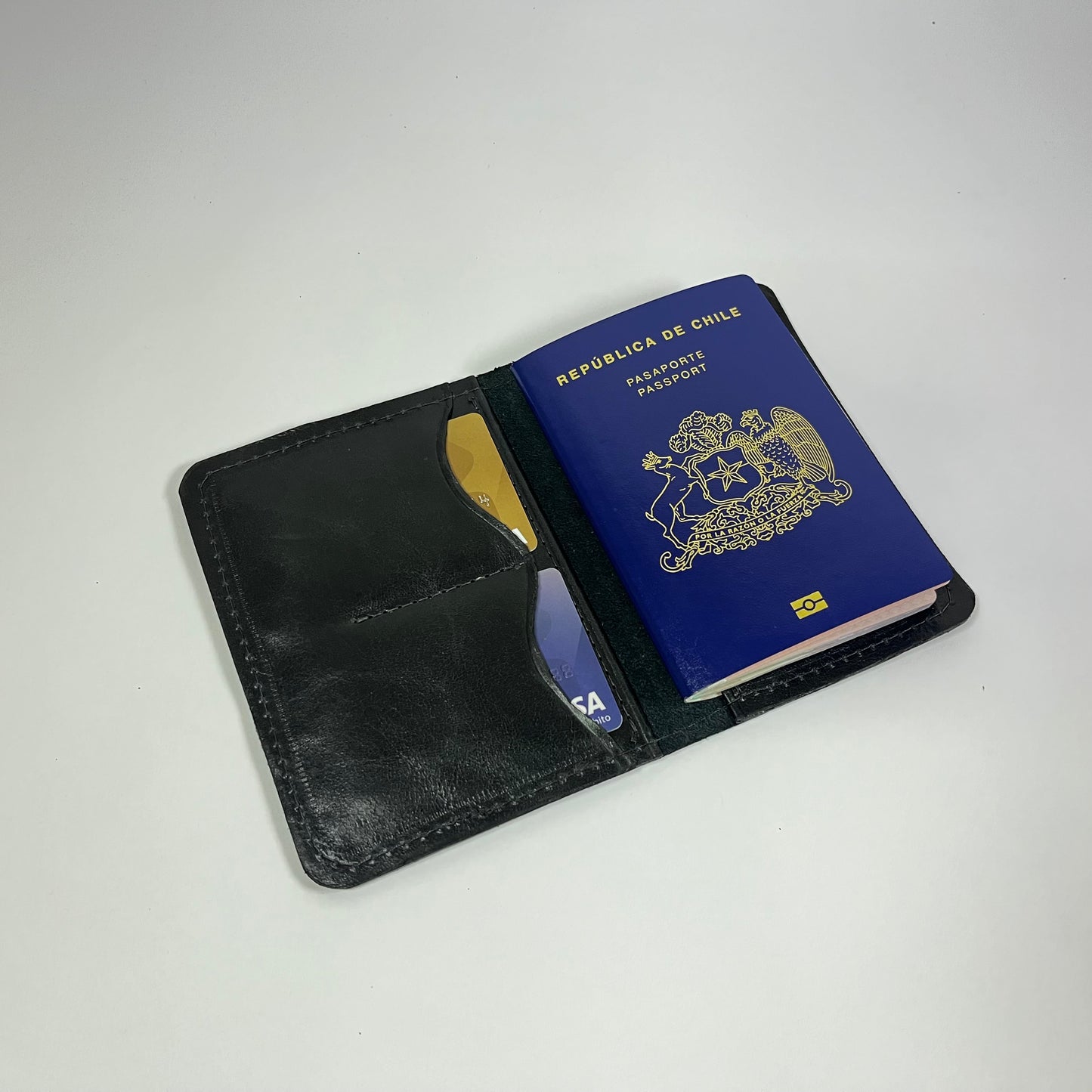 Portapasaporte Negro