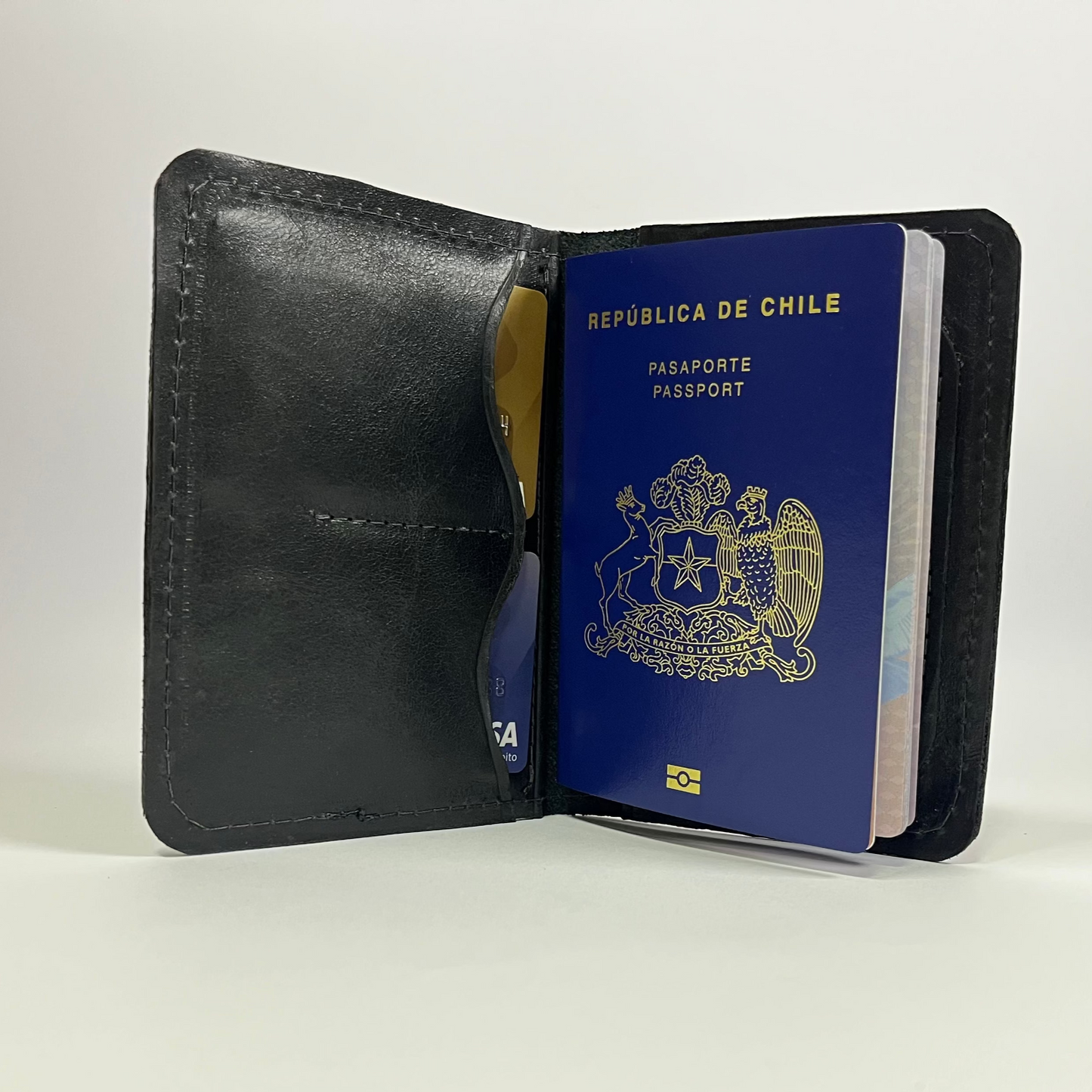 Portapasaporte Negro